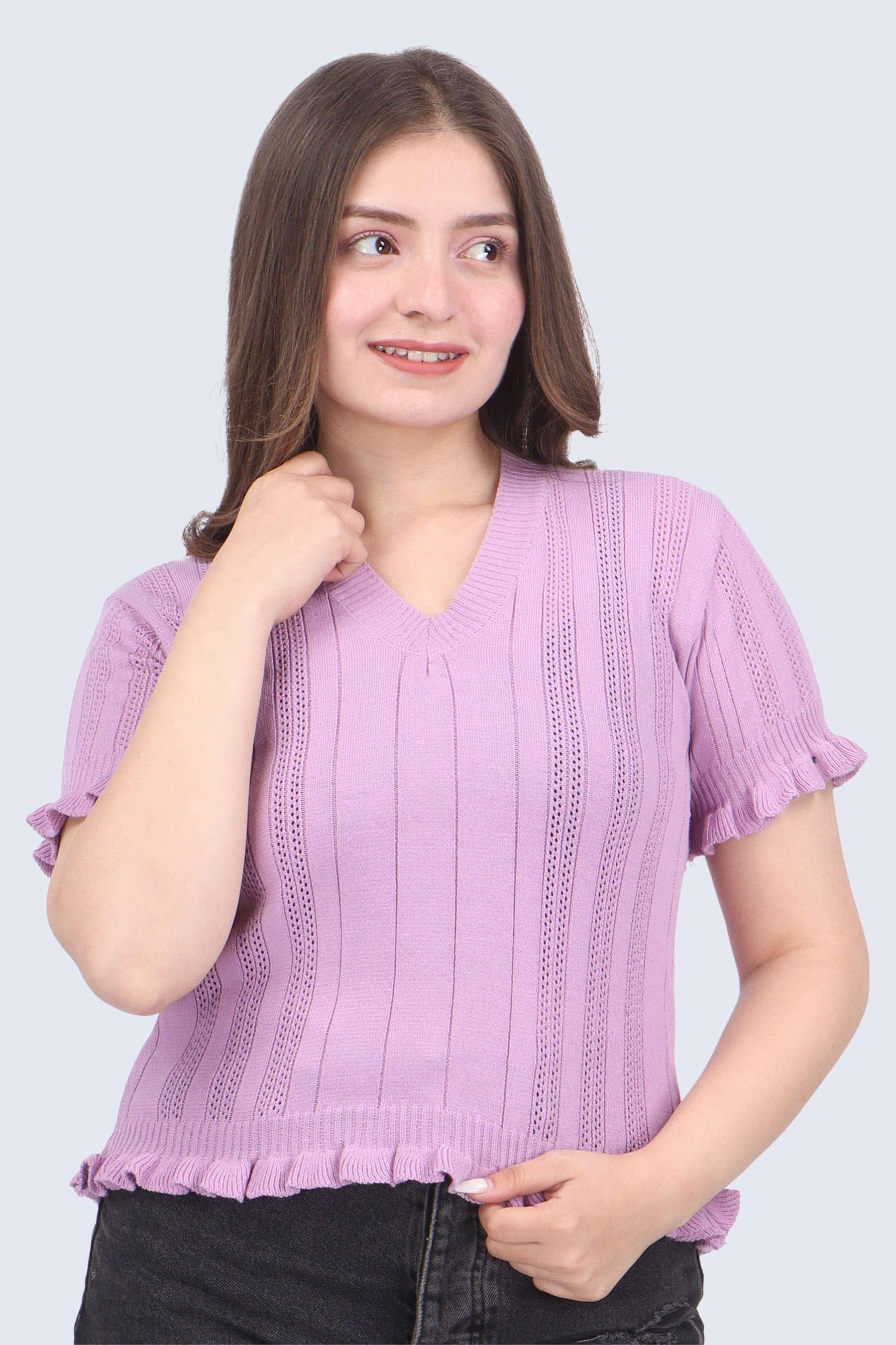 FEVERFEW Black Cotton Women's Regular Top ( Pack of 1 )