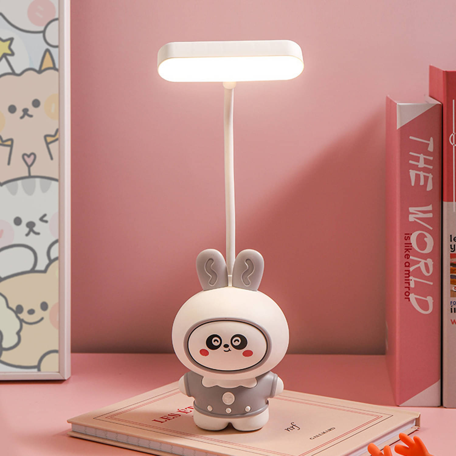     			Flenzy Dark Grey Study Table Lamp ( Pack of 1 )