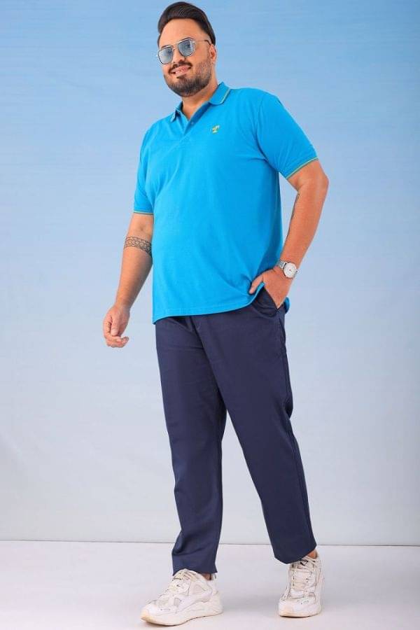    			HARDSODA Plus Regular Flat Men's Chinos - Navy Blue ( Pack of 1 )