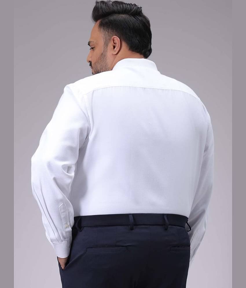 HARDSODA Poly Cotton Regular Fit Full Sleeves Men's Formal Shirt - White ( Pack of 1 )