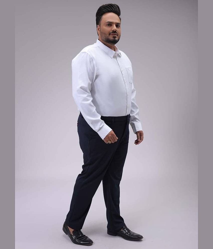 HARDSODA Poly Cotton Regular Fit Full Sleeves Men's Formal Shirt - White ( Pack of 1 )