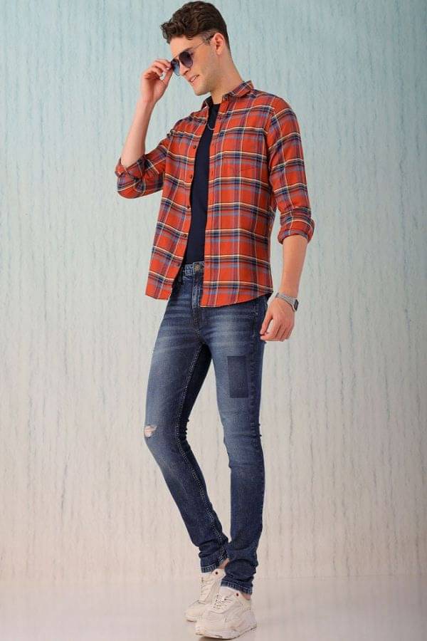     			HARDSODA Slim Fit Distressed Men's Jeans - Blue ( Pack of 1 )