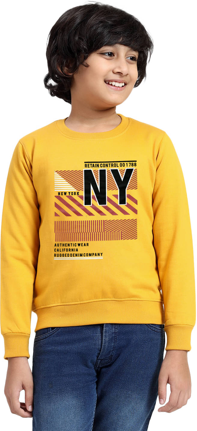     			Hiflyers Pack of 1 Boys Cotton Blend Sweatshirt ( Yellow )