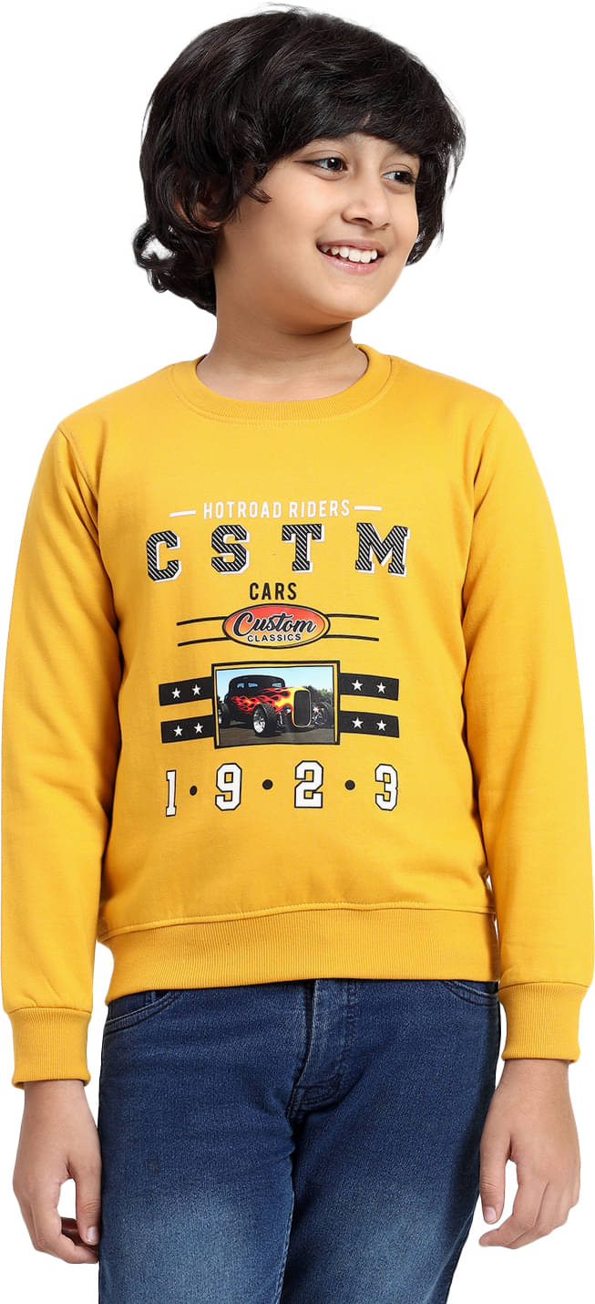     			Hiflyers Pack of 1 Boys Cotton Blend Sweatshirt ( Yellow )