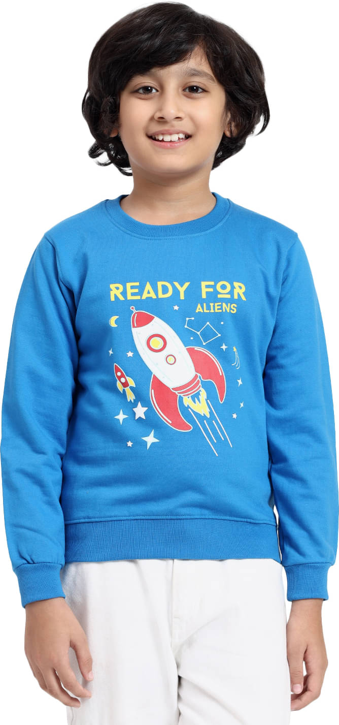     			Hiflyers Pack of 1 Boys Cotton Blend Sweatshirt ( Blue )