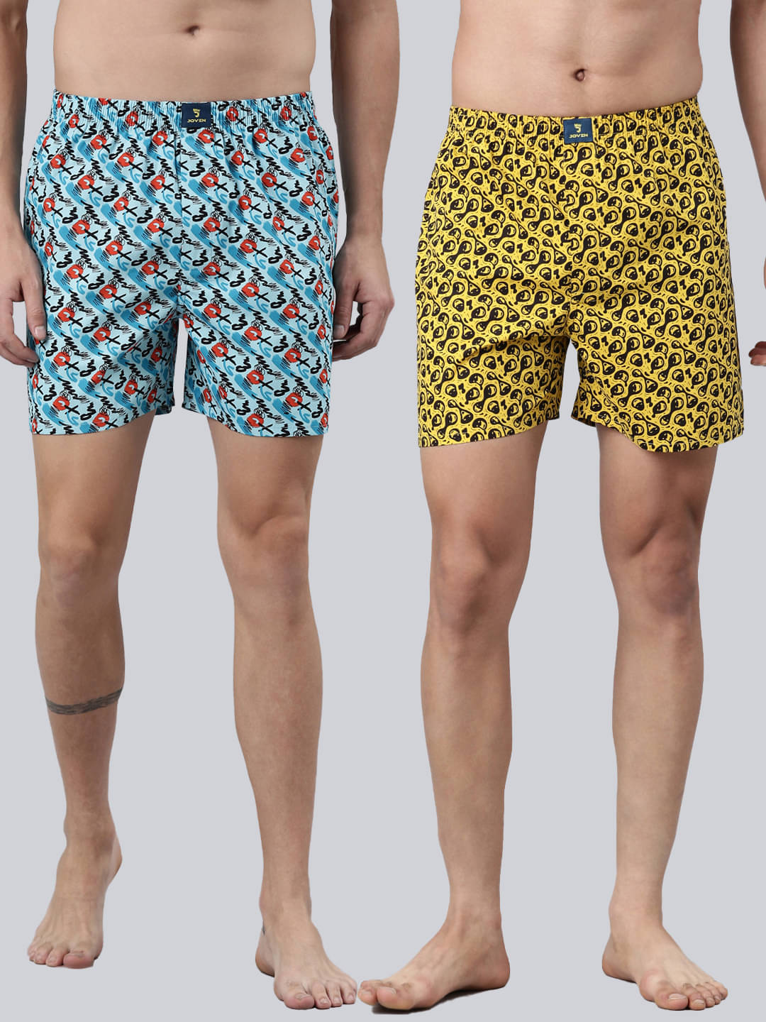     			Joven Pack of 2 Cotton Boxers For Men's ( Yellow )