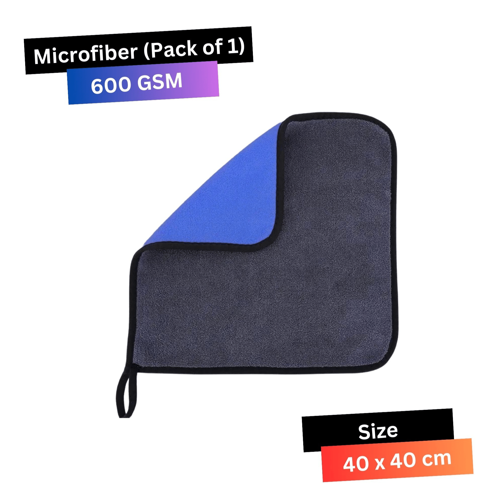 LIQUIFIBER Blue 600 GSM Microfiber Cloth For Automobile ( Pack of 1 ) LIQUIFIBER Blue 600 GSM Microfiber Cloth For Automobile ( Pack of 1 )