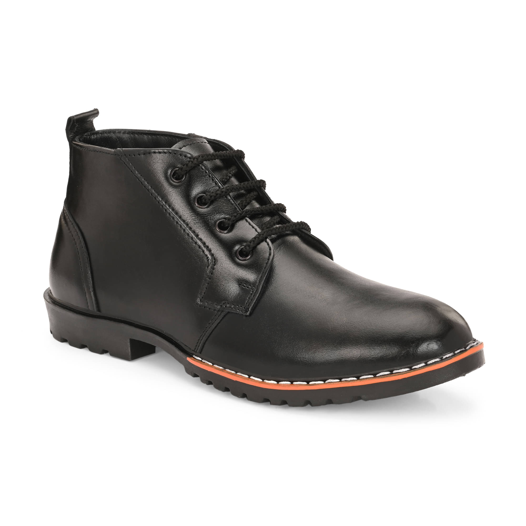     			Leeport Black Men's Formal Boots