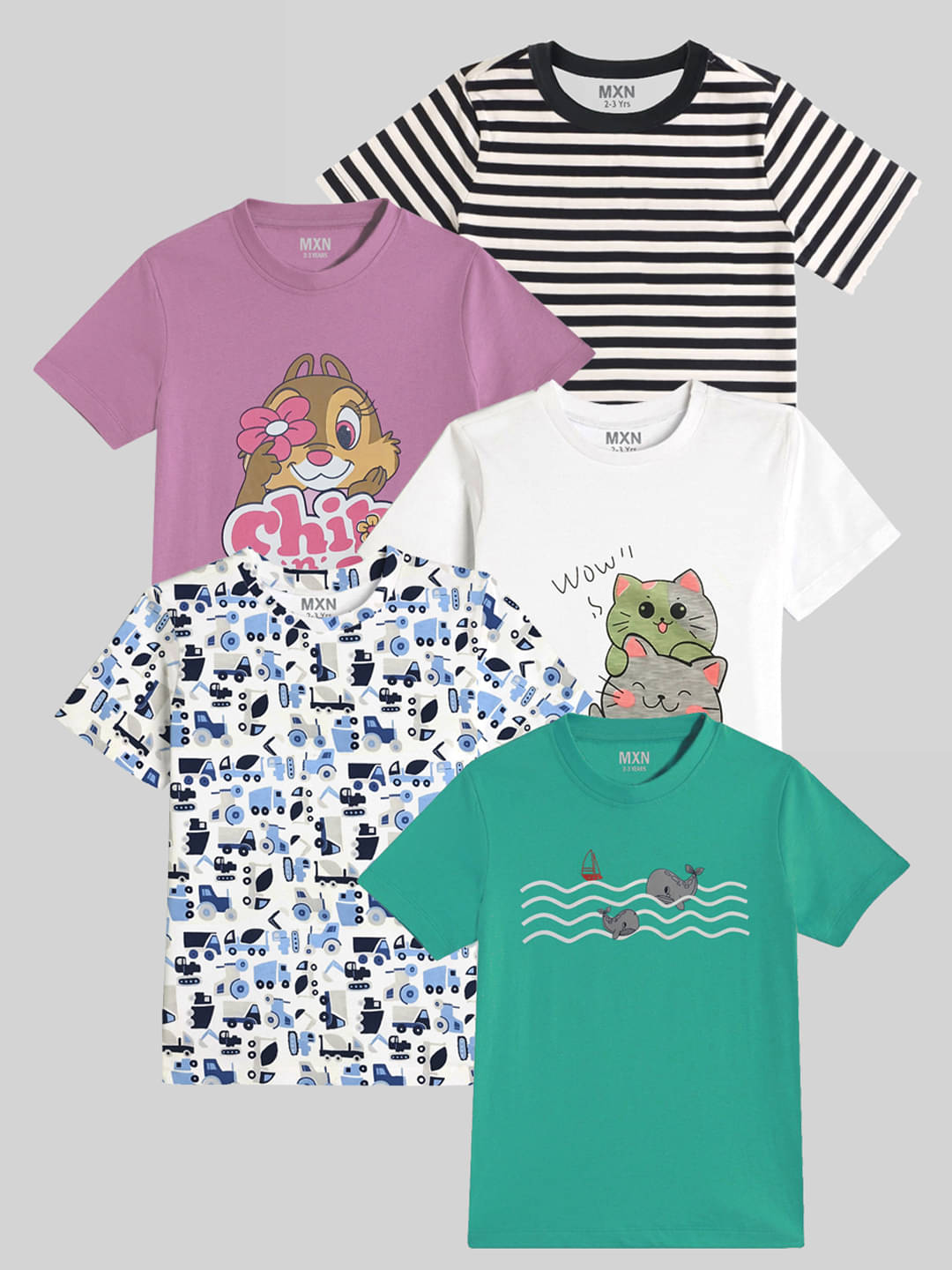     			Nyker Pack of 3 Boys Cotton Blend T-Shirt ( Black )