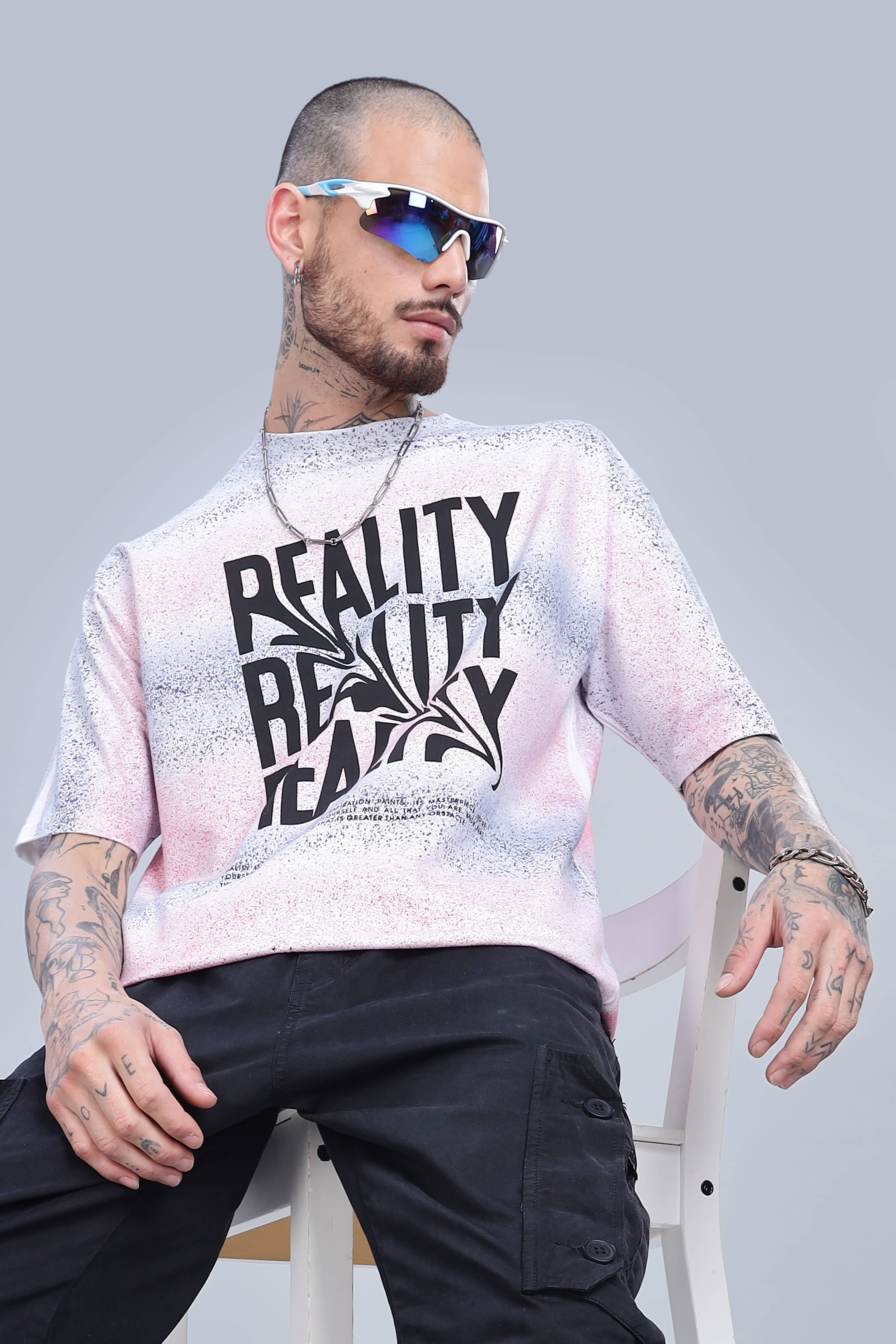 Paul Street Cotton Oversized Fit Printed Half Sleeves Men's Round T-Shirt - Pink ( Pack of 1 )     			Paul Street Cotton Oversized Fit Printed Half Sleeves Men's Round T-Shirt - Pink ( Pack of 1 )