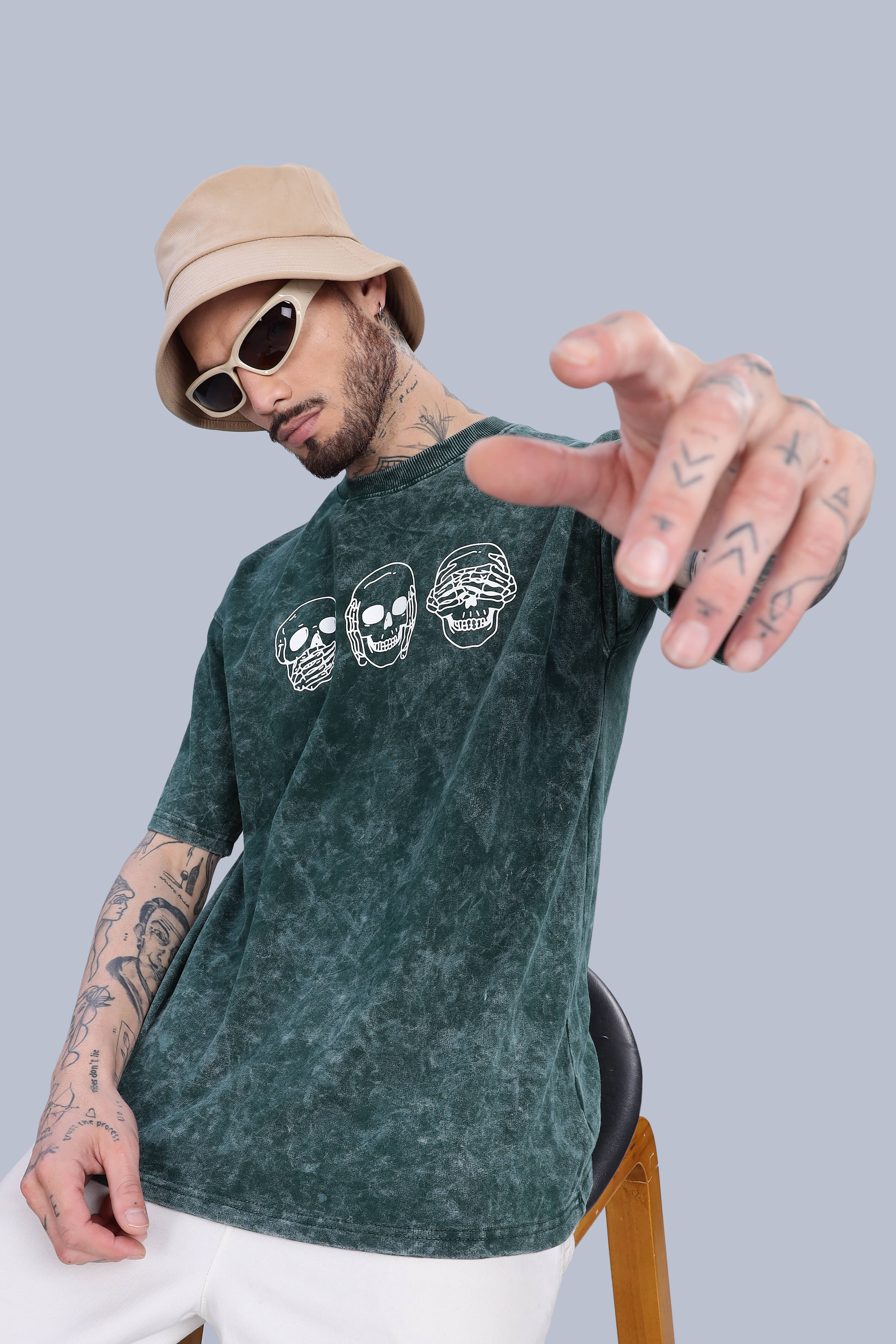 Paul Street Cotton Oversized Fit Printed Half Sleeves Men's Round T-Shirt - Green ( Pack of 1 )     			Paul Street Cotton Oversized Fit Printed Half Sleeves Men's Round T-Shirt - Green ( Pack of 1 )