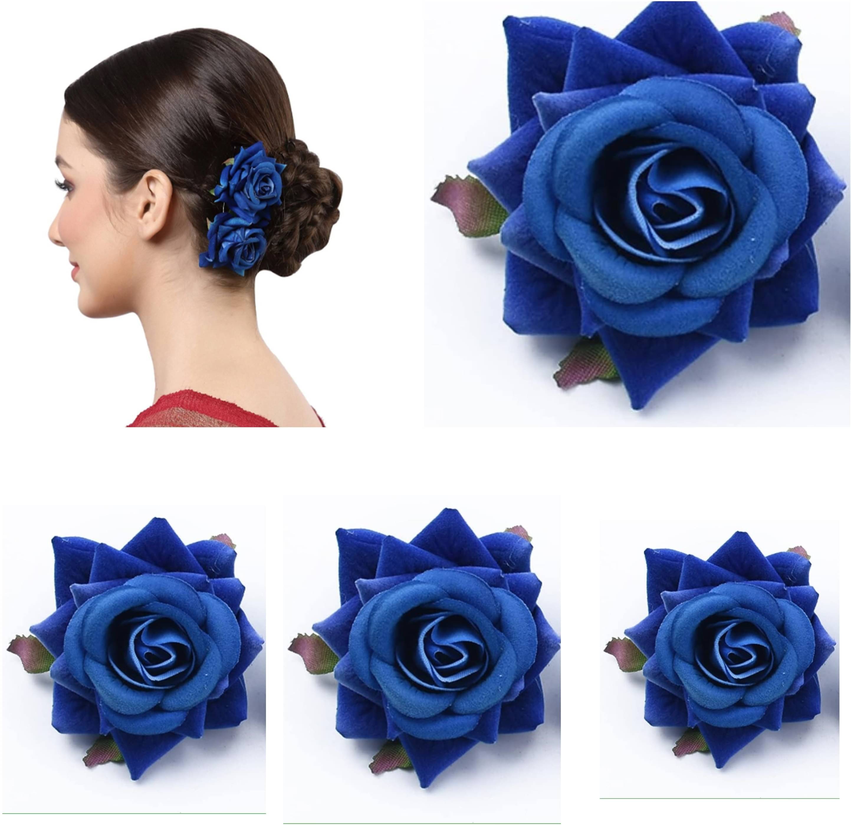     			Rhosyn Blue Women's Hair Clip ( Pack of 4 )