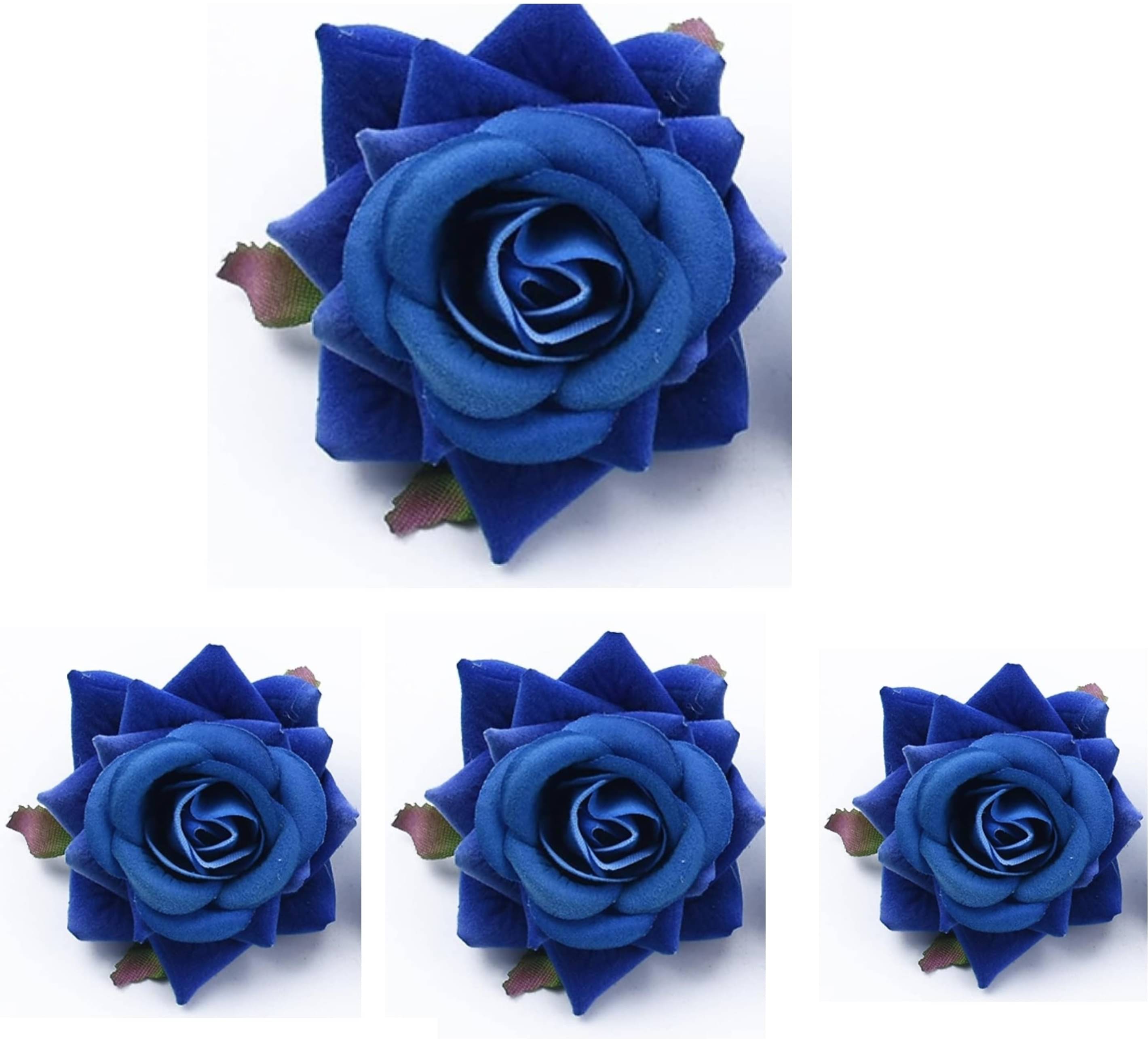     			Rhosyn Blue Women's Hair Clip ( Pack of 4 )