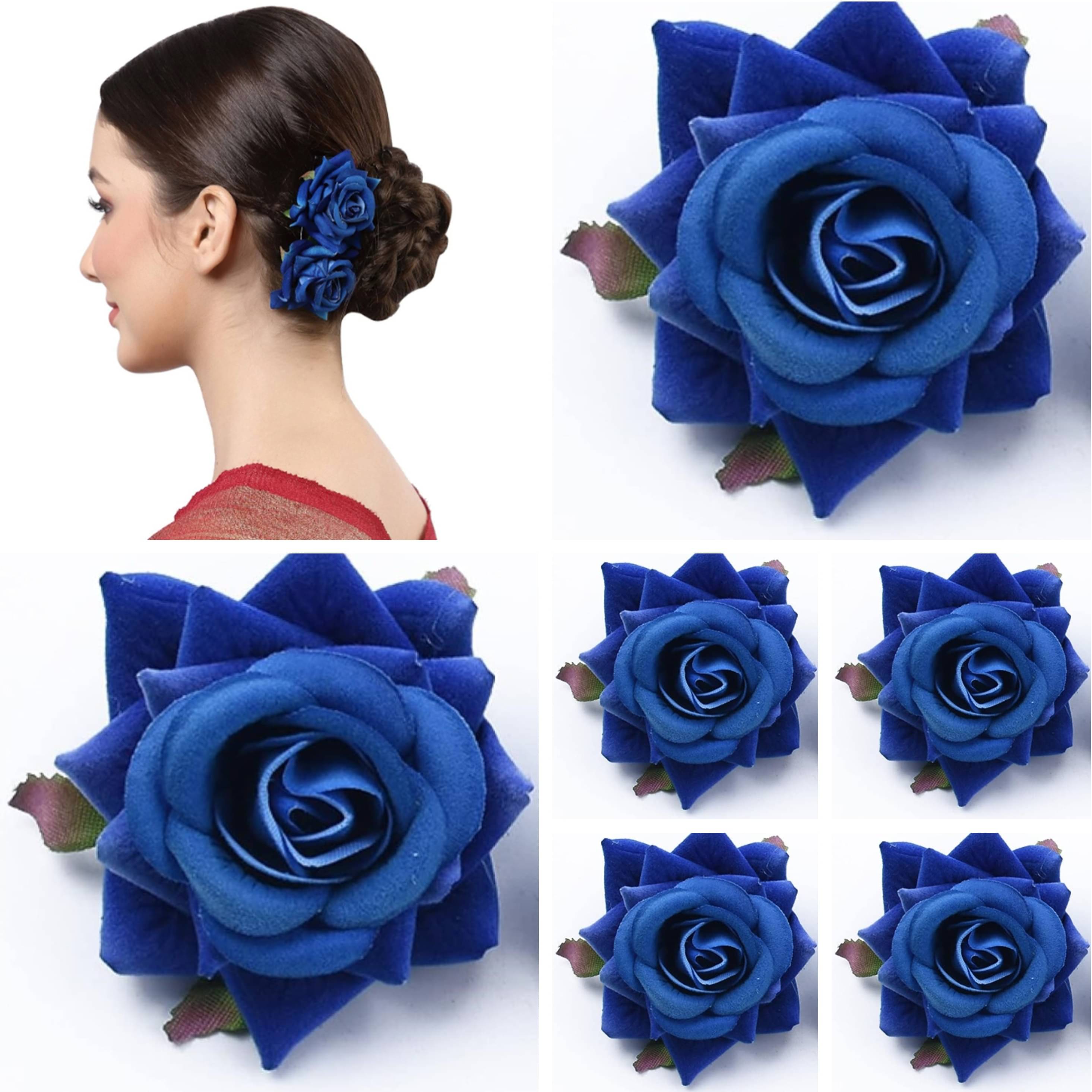     			Rhosyn Blue Women's Hair Clip ( Pack of 6 )
