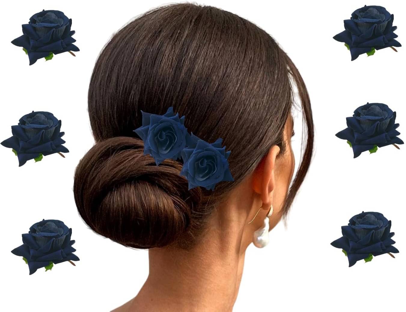     			Rhosyn Blue Women's Hair Clip ( Pack of 6 )