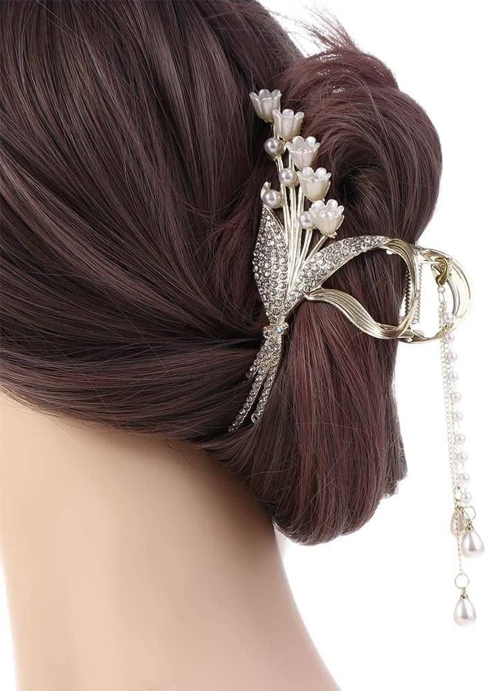     			Rhosyn Gold Women's Hair Clip ( Pack of 1 )