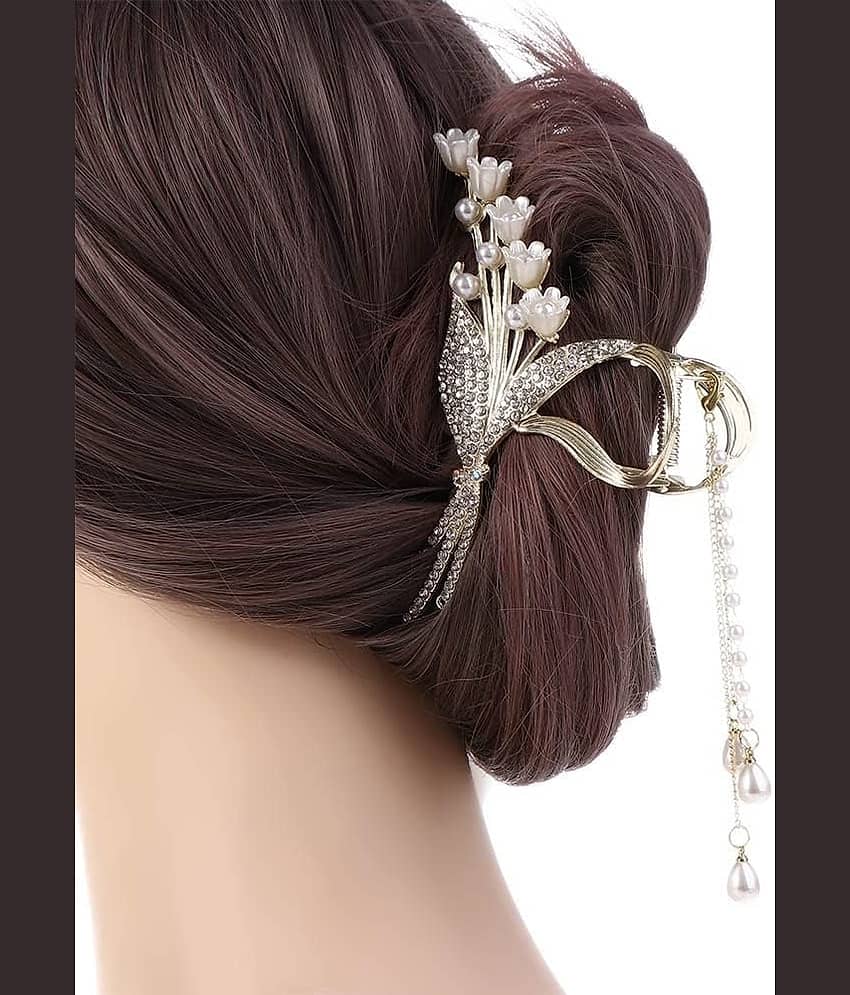 Rhosyn Gold Women's Hair Clip ( Pack of 1 ) - Jewellery Sets | Buy online on ZillyBuy