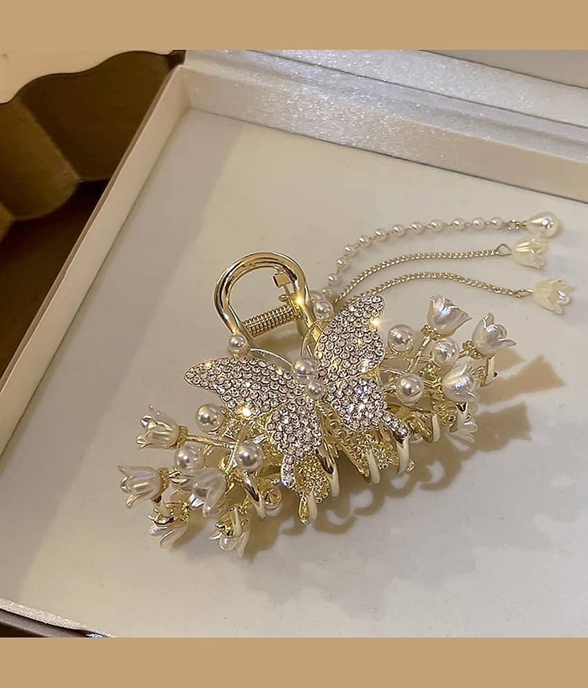 Rhosyn Gold Women's Hair Clip ( Pack of 1 ) - Jewellery Sets | Buy online on ZillyBuy