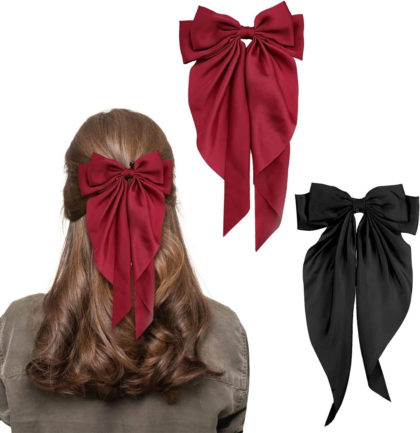     			Rhosyn Maroon Women's Hair Clip ( Pack of 2 )
