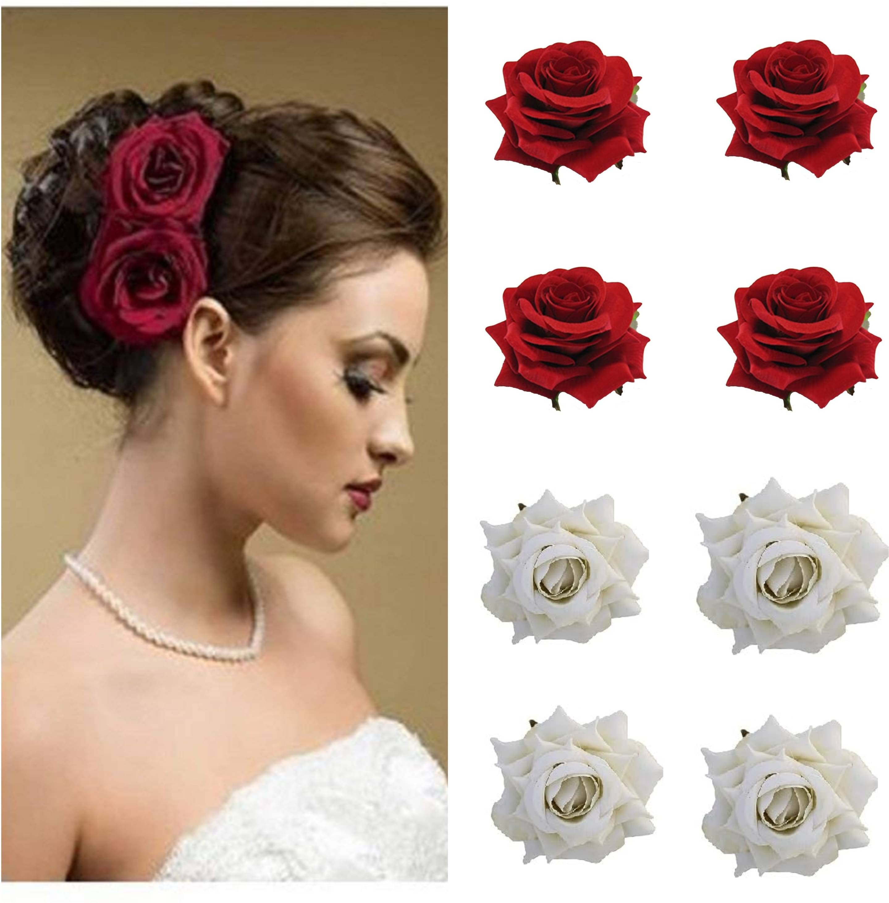     			Rhosyn Red Women's Hair Clip ( Pack of 8 )
