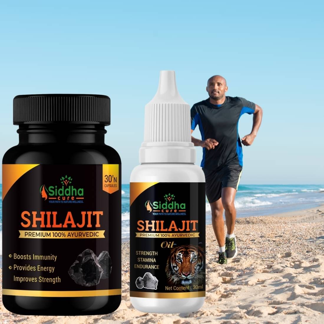    			Siddha Cure Shilajit Capsule and Oil Combo