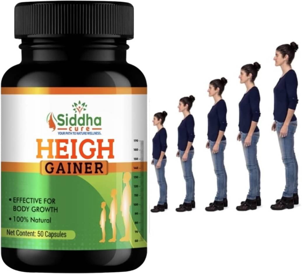 Siddha Cure Heigh Gainer Capsule for Fast growth 50 No.s (Pack of 1) Siddha Cure Heigh Gainer Capsule for Fast growth 50 No.s (Pack of 1)