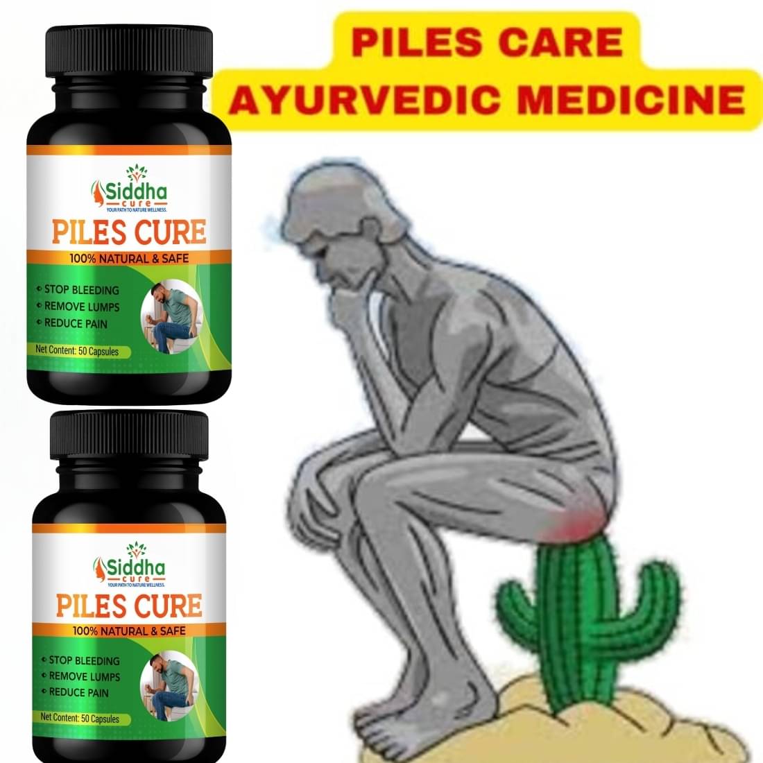 Siddha Cure Capsules For Piles 50 No.s (Pack of 2) Siddha Cure Capsules For Piles 50 No.s (Pack of 2)