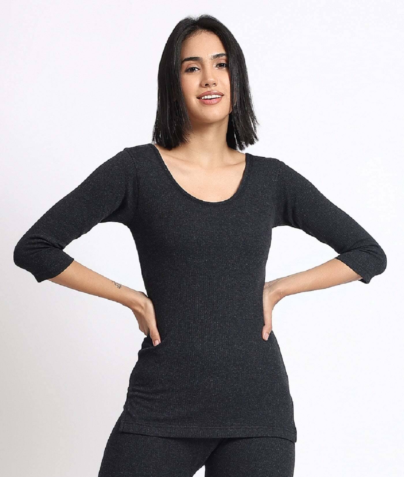 TT Cotton Blend Thermal Tops - Black Pack of 1     			TT Cotton Blend Thermal Tops - Black Pack of 1