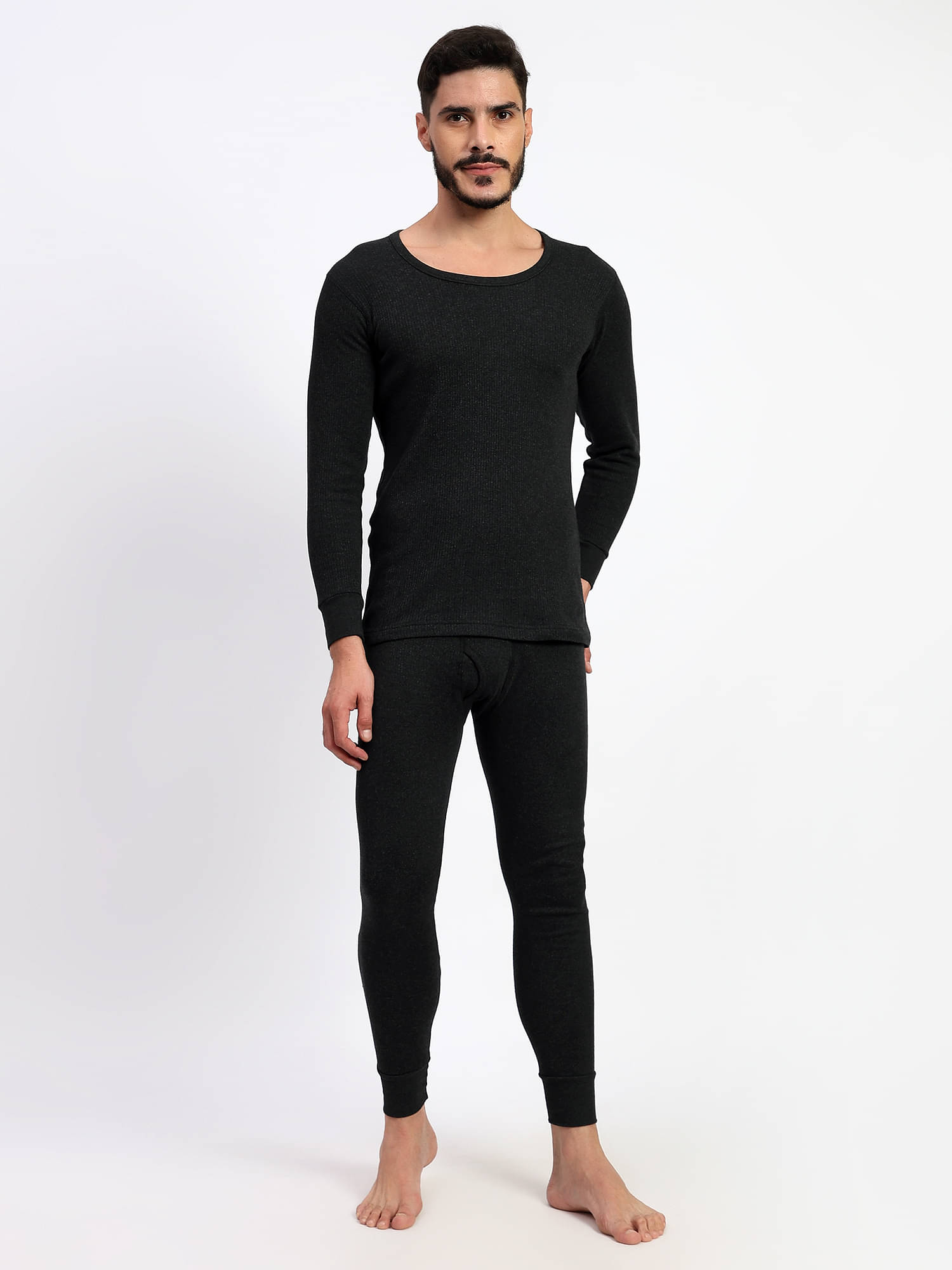     			TT Pack of 1 Lycra Thermal Sets For Men's ( Black )