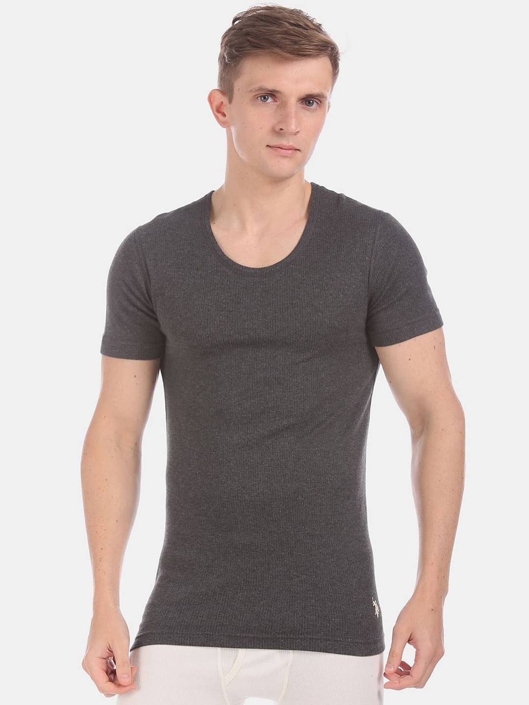     			U.S. Polo Assn. Pack of 1 Viscose Thermal Tops For Men's ( Grey )