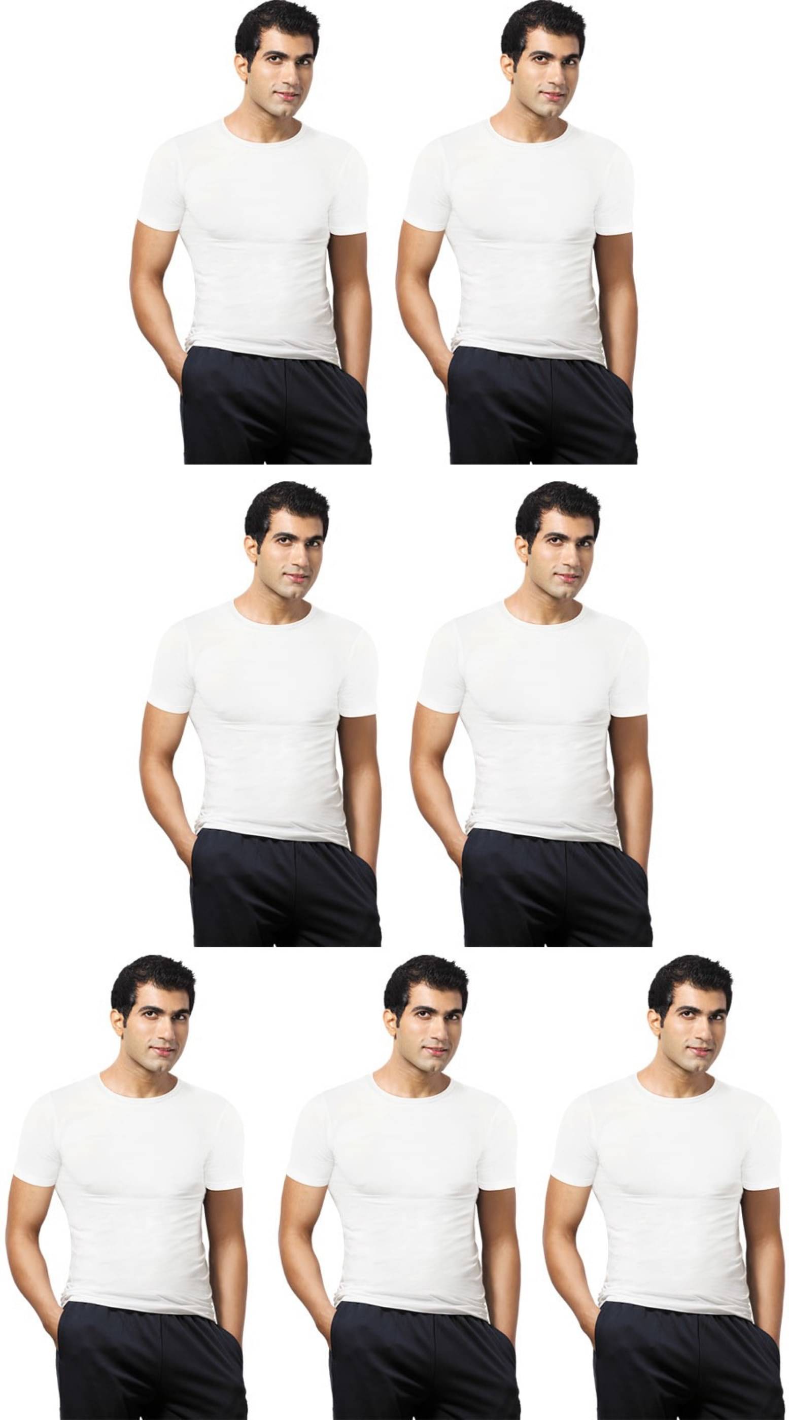 VIP Pack of 7 Cotton Basic Vest For Men ( White ) VIP Pack of 7 Cotton Basic Vest For Men ( White )