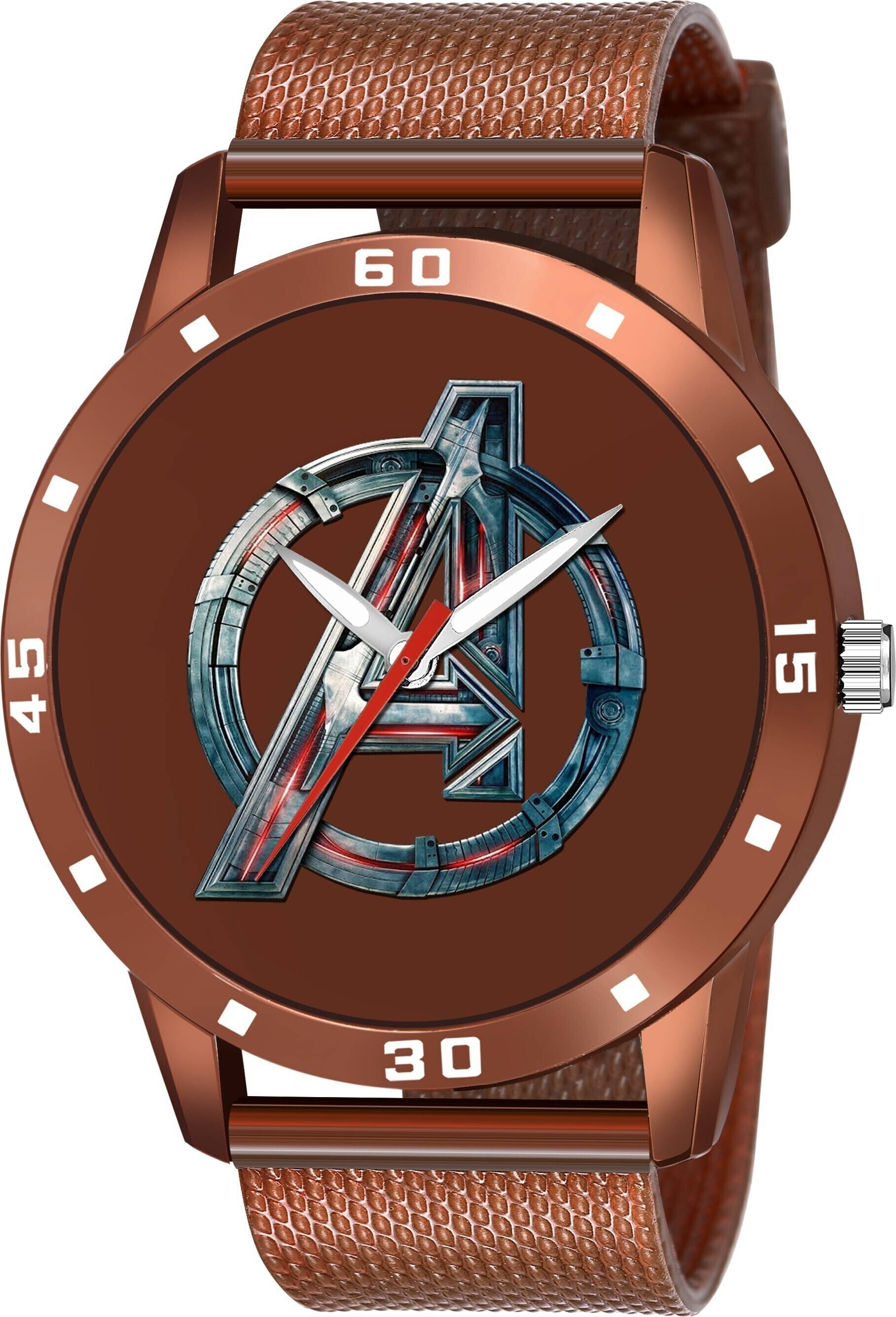     			YUKAX Brown Silicon Analog Men's Watch
