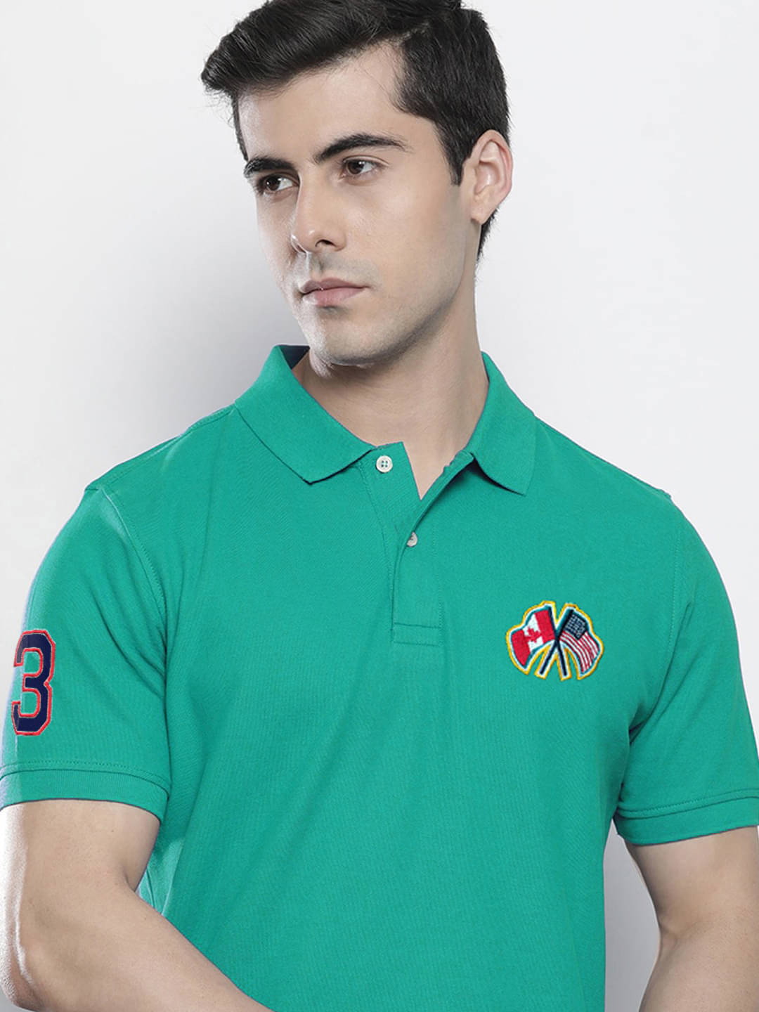 AIN6 Pack of 1 Cotton Blend Regular Fit Solid Half Sleeves Men's Polo T Shirt ( Green ) AIN6 Pack of 1 Cotton Blend Regular Fit Solid Half Sleeves Men's Polo T Shirt ( Green )