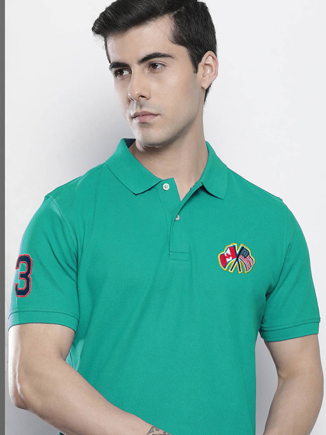 AIN6 Pack of 1 Cotton Blend Regular Fit Solid Half Sleeves Men's Polo T Shirt ( Green ) AIN6 Pack of 1 Cotton Blend Regular Fit Solid Half Sleeves Men's Polo T Shirt ( Green )