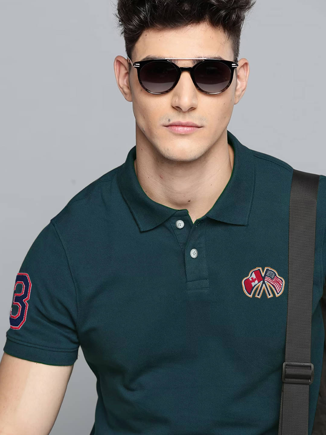     			AIN6 Pack of 1 Cotton Blend Regular Fit Solid Half Sleeves Men's Polo T Shirt ( Green )
