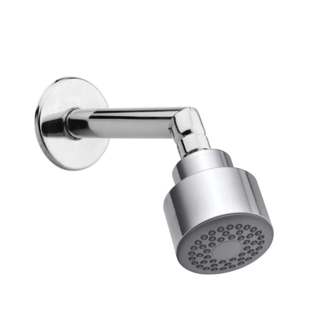 BATHBLISS 3" Black Nozzle Shower with 7" SS Arm Plastic (ABS) Overhead Shower
