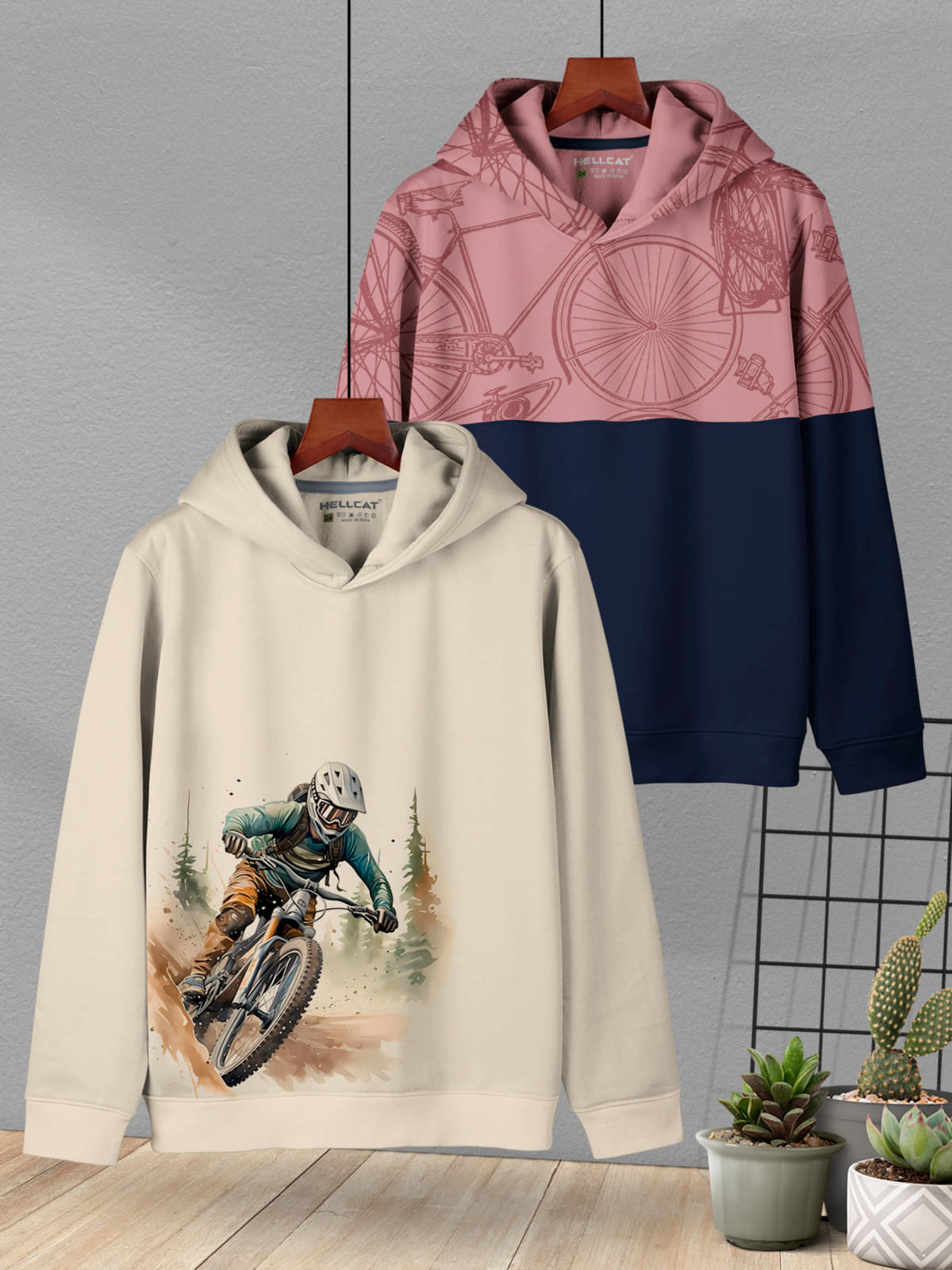     			HELLCAT Pack of 2 Boys Cotton Blend Sweatshirt ( Brown )