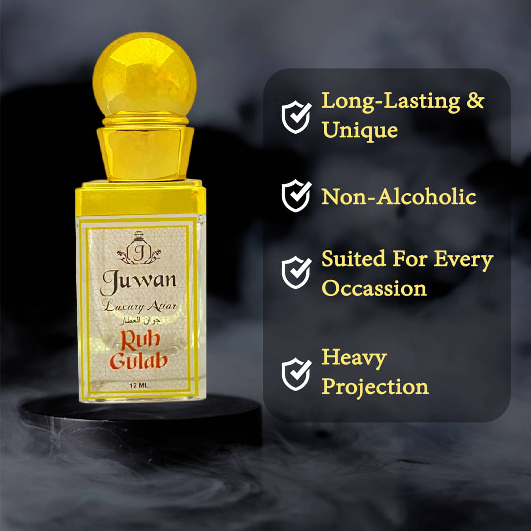     			Juwan Rose Non- Alcoholic Below 50ml Attar ( Pack of 1 )