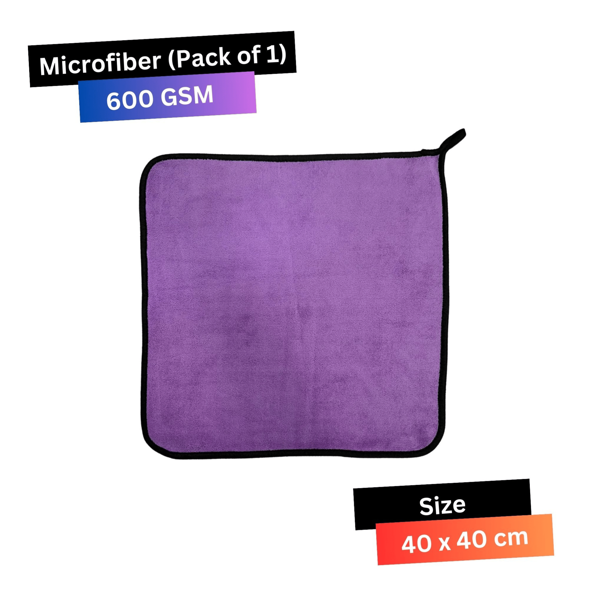     			LIQUIFIBER Purple 600 GSM Microfiber Cloth For Automobile ( Pack of 1 )