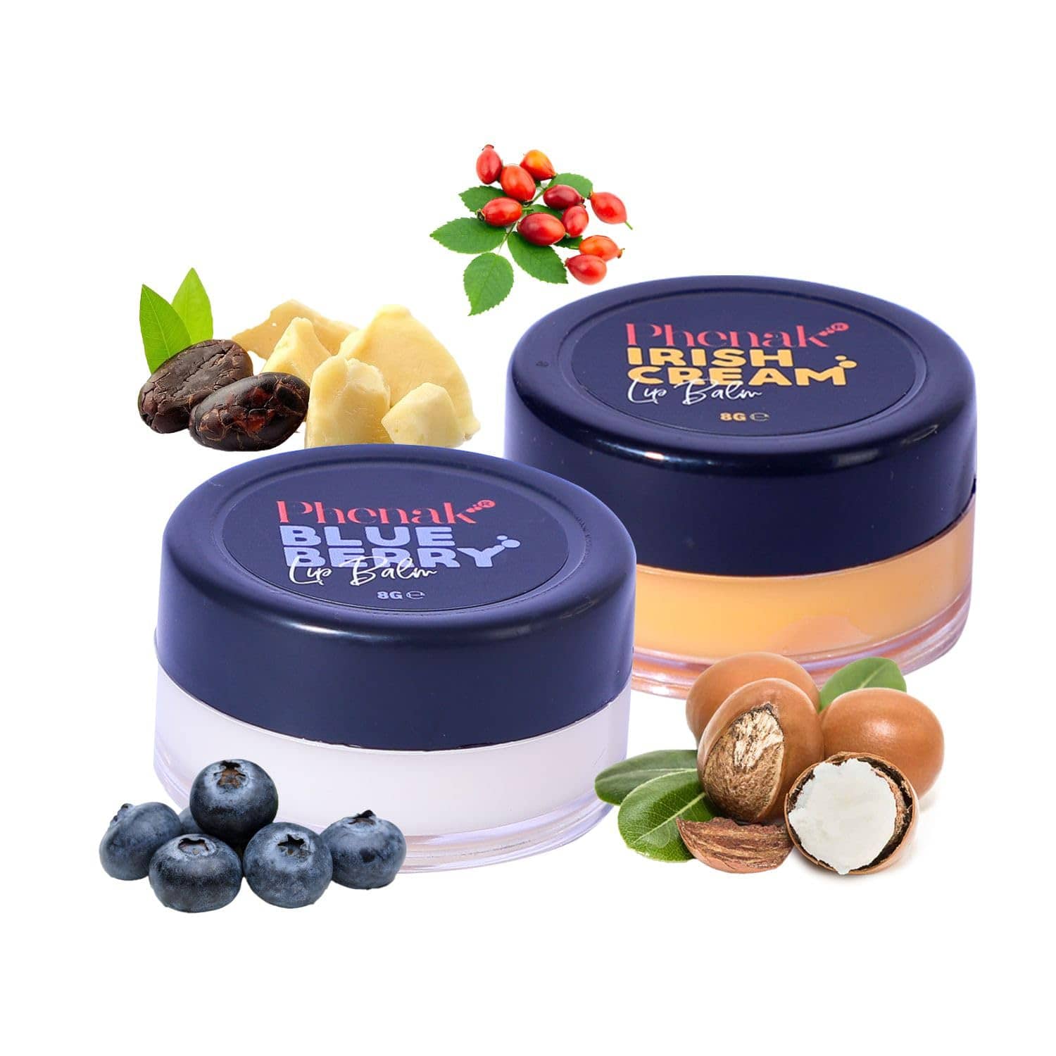 Lip Butter Blueberry & Irish Cream Lip Balm Combo (Pack of 2)