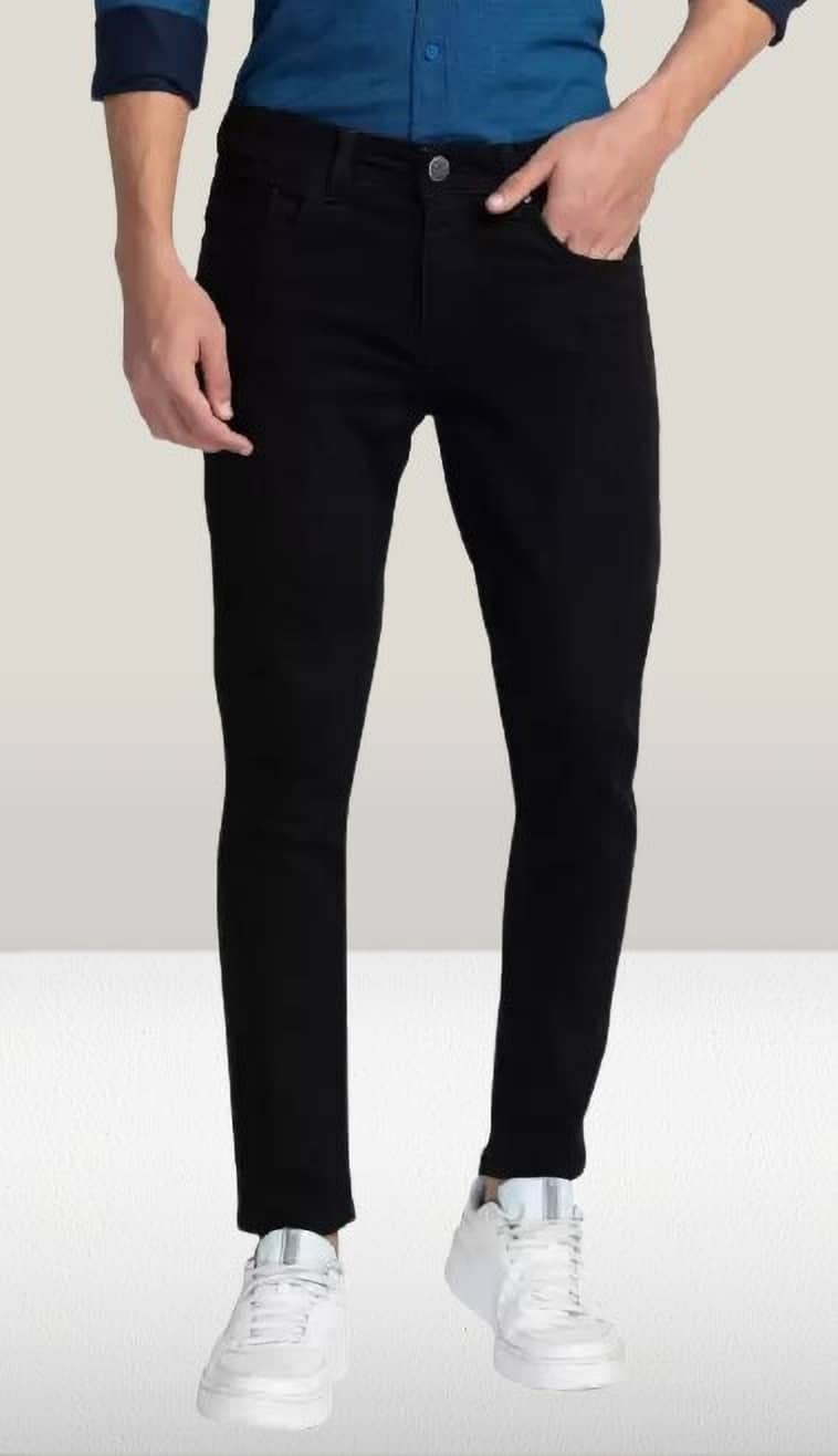 POKHINDA Skinny Fit Basic Men's Jeans - Black ( Pack of 1 ) - Jeans | Buy online on ZillyBuy
