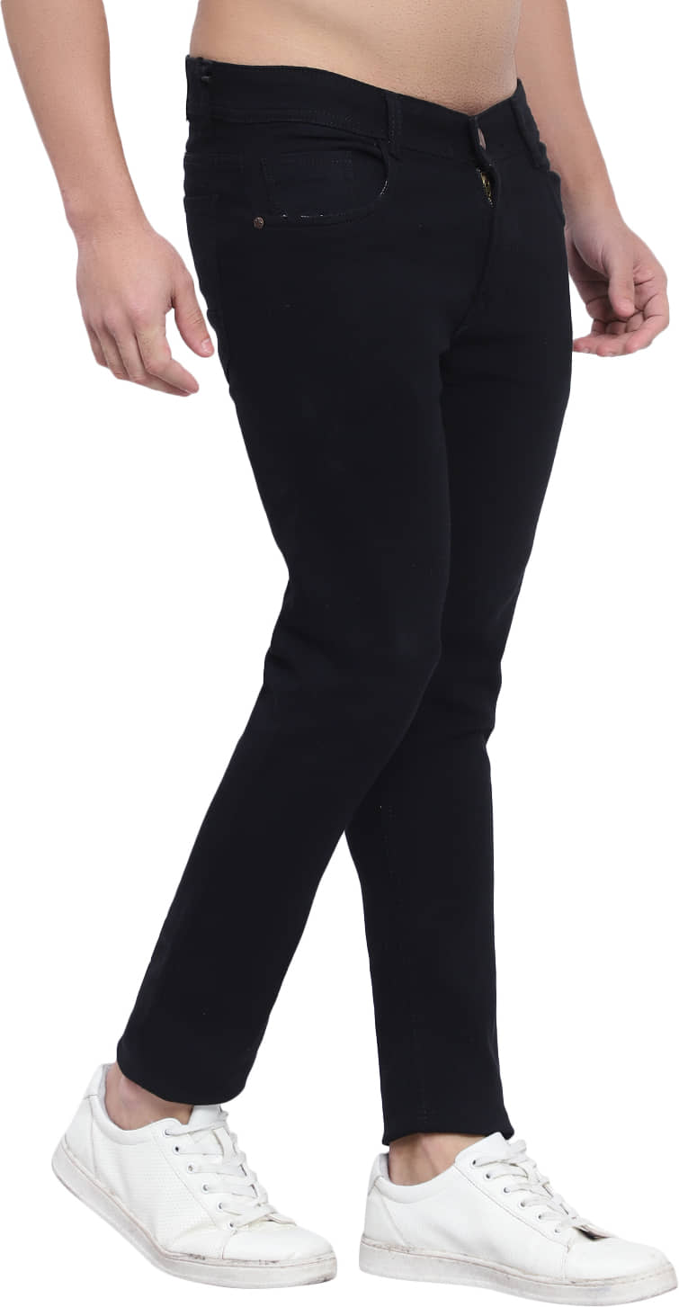 POKHINDA Skinny Fit Basic Men's Jeans - Black ( Pack of 1 ) - Jeans | Buy online on ZillyBuy