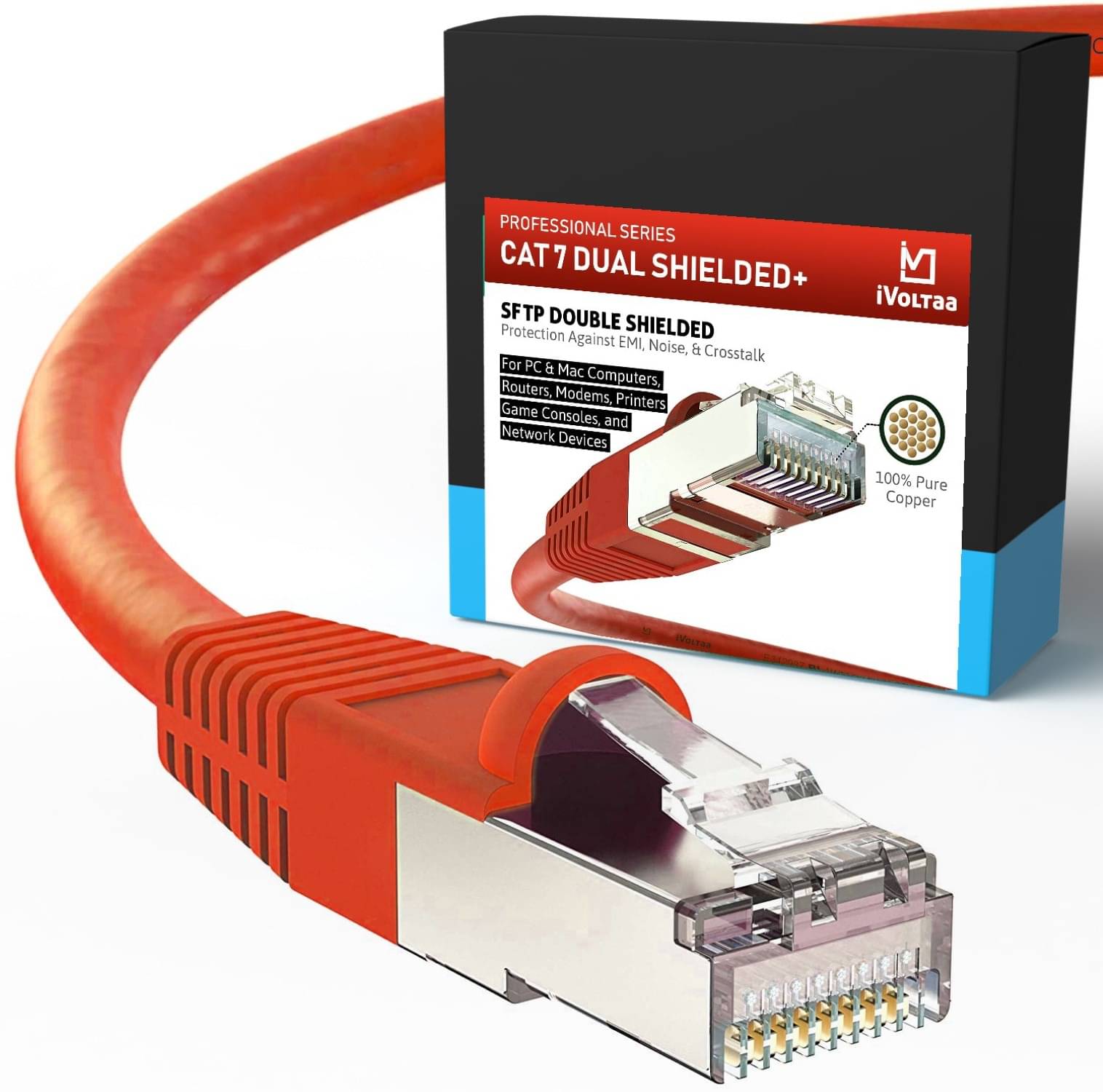     			iVoltaa 7.5m LAN(Ethernet) - Red