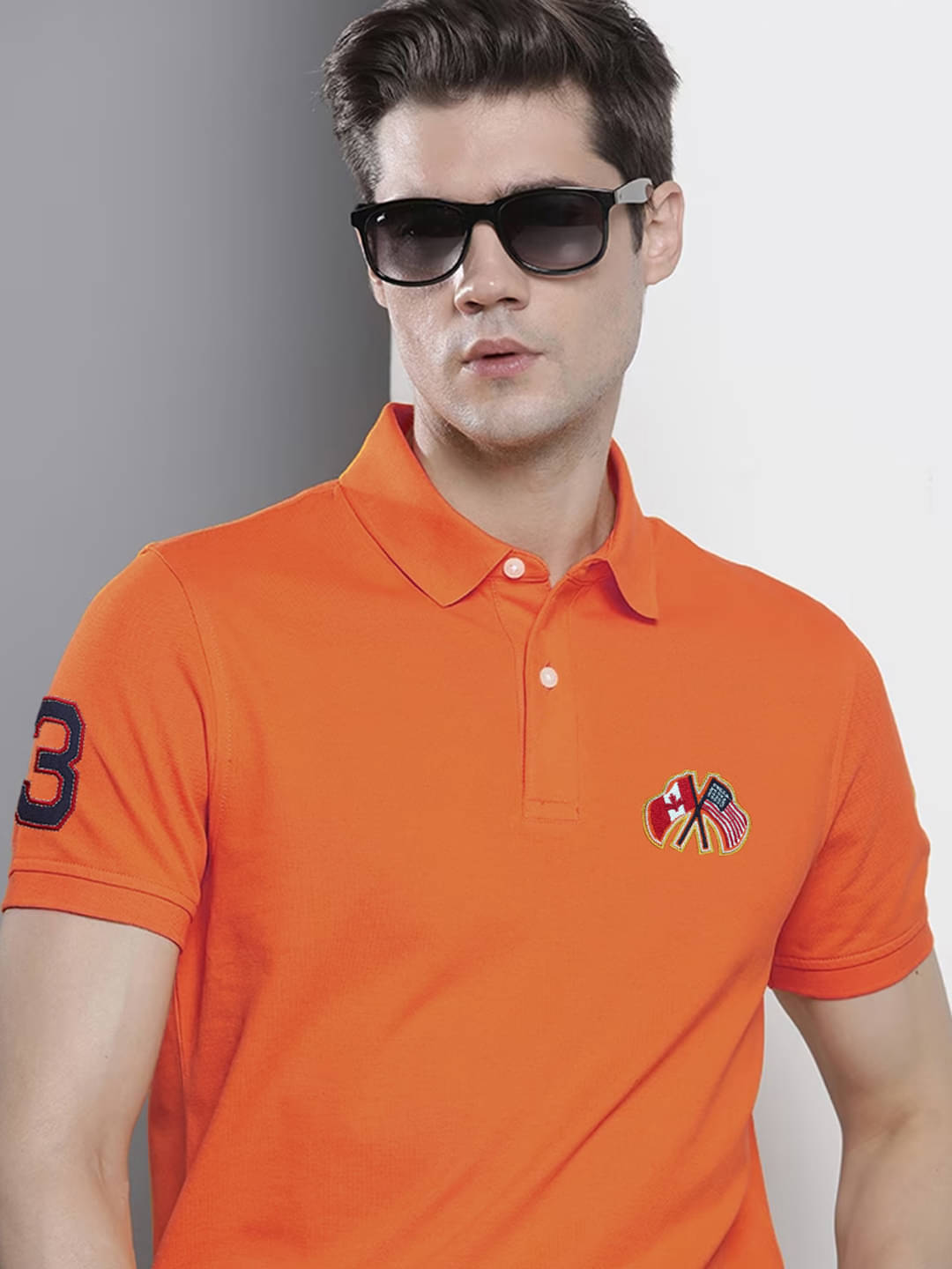 AIN6 Pack of 1 Cotton Blend Regular Fit Solid Half Sleeves Men's Polo T Shirt ( Orange ) AIN6 Pack of 1 Cotton Blend Regular Fit Solid Half Sleeves Men's Polo T Shirt ( Orange )