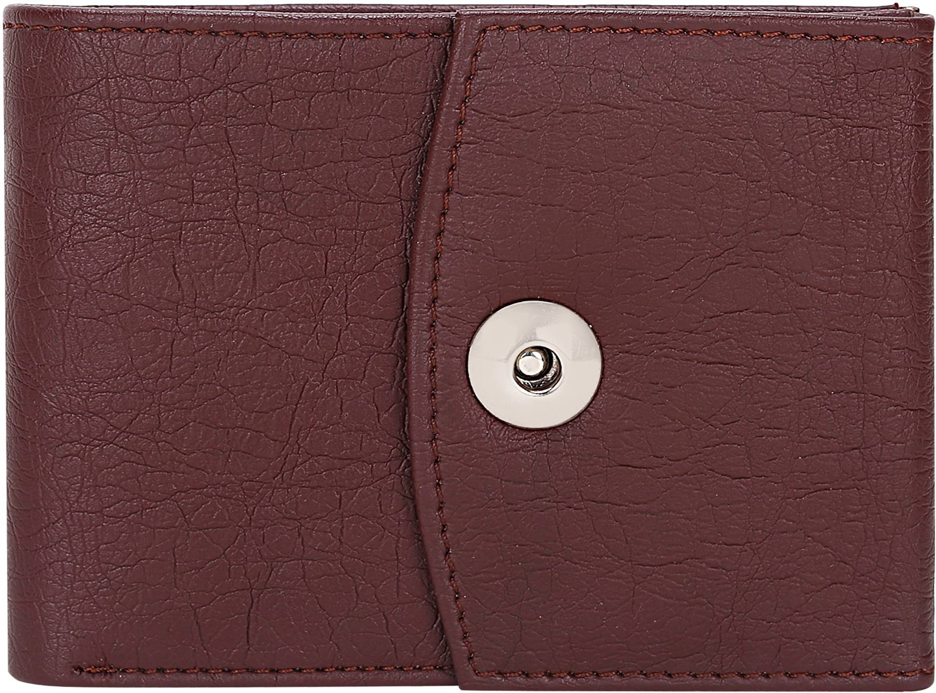     			Amicraft PU Self Design Men's Regular Wallet With 6 Slots For Card ( Maroon , Pack of 1 )