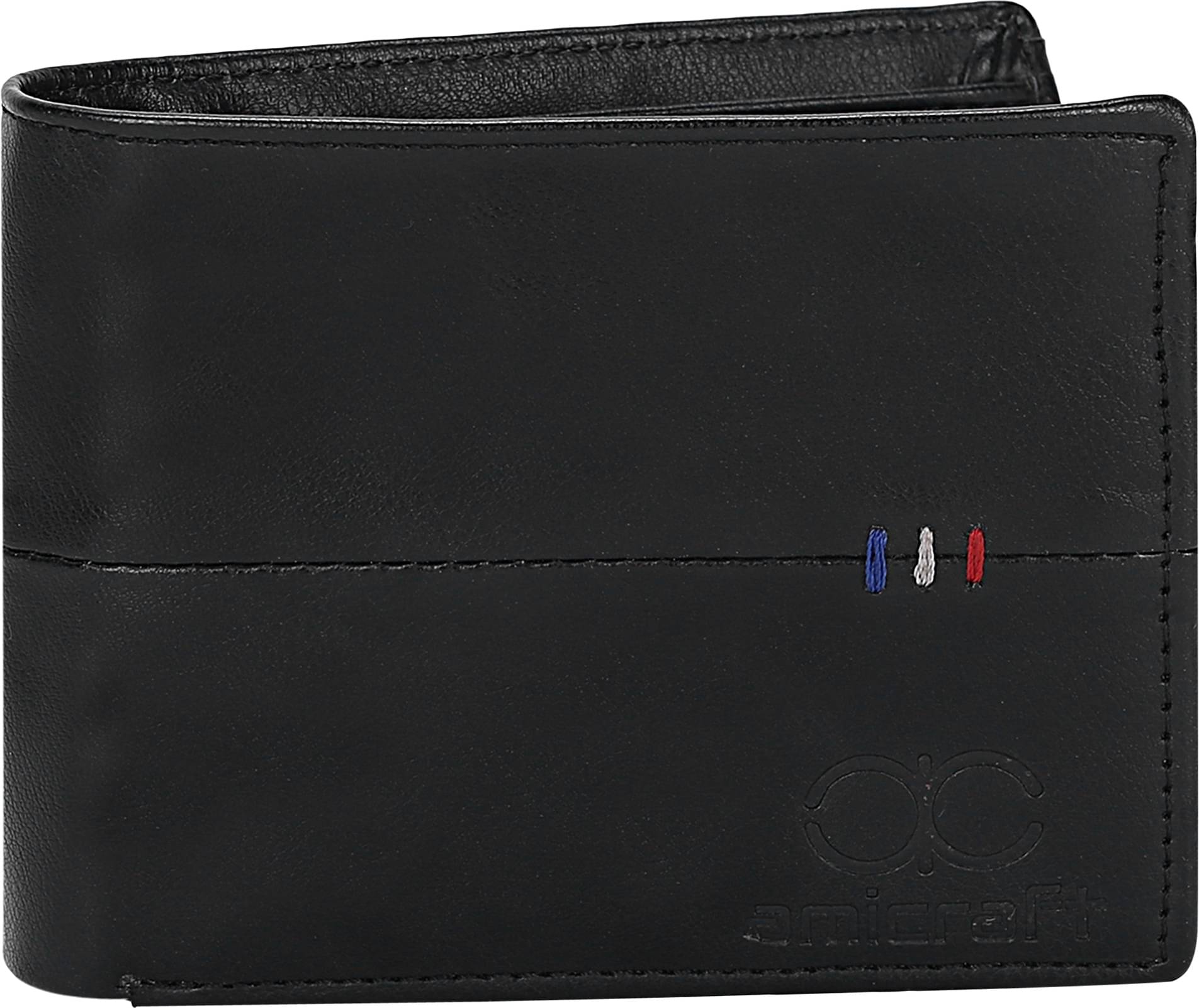     			Amicraft PU Self Design Men's Regular Wallet With 6 Slots For Card ( Black , Pack of 1 )