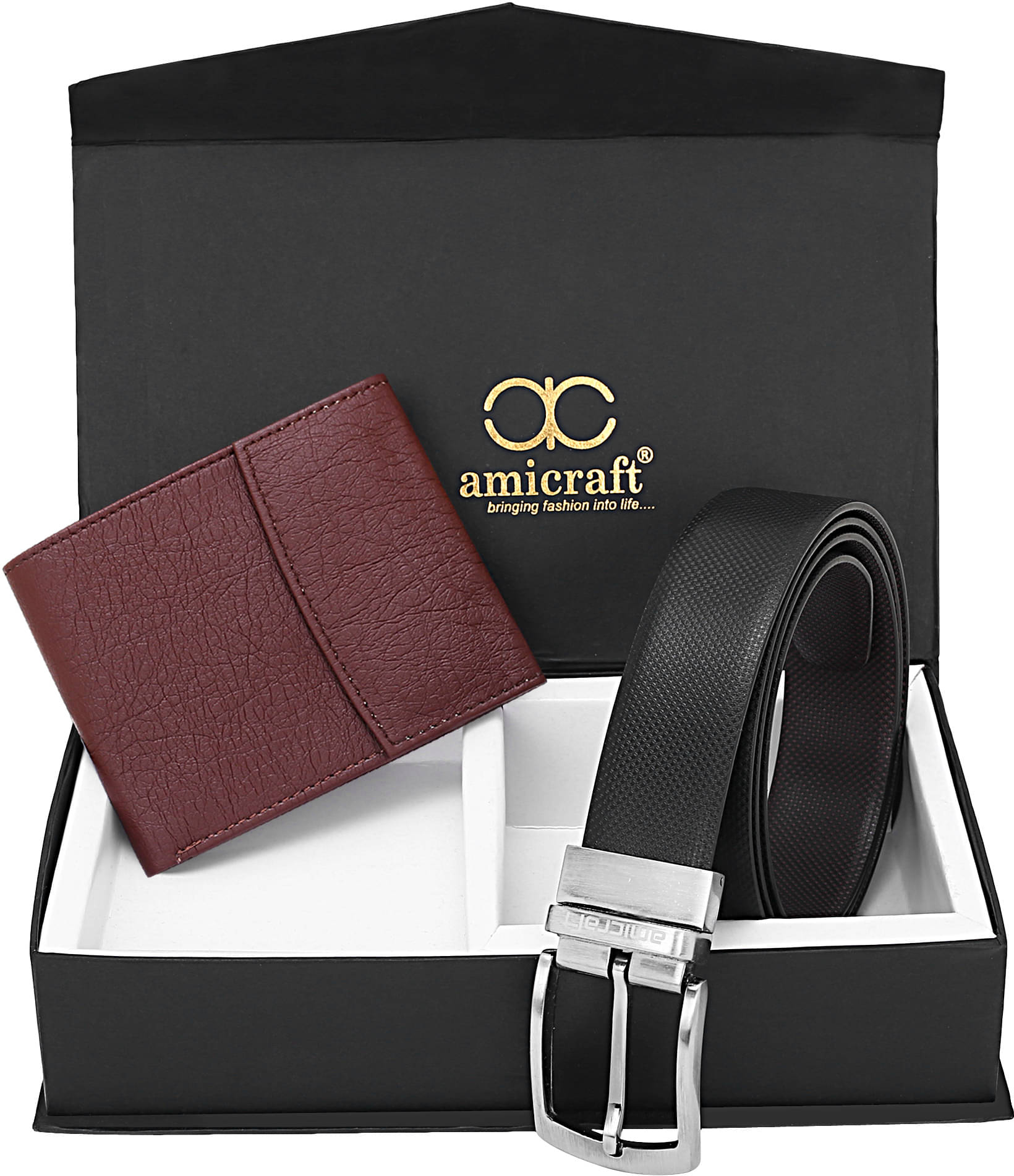     			Amicraft PU Solid Men's Regular Wallet With 2 Slots For Card ( Black , Pack of 1 )