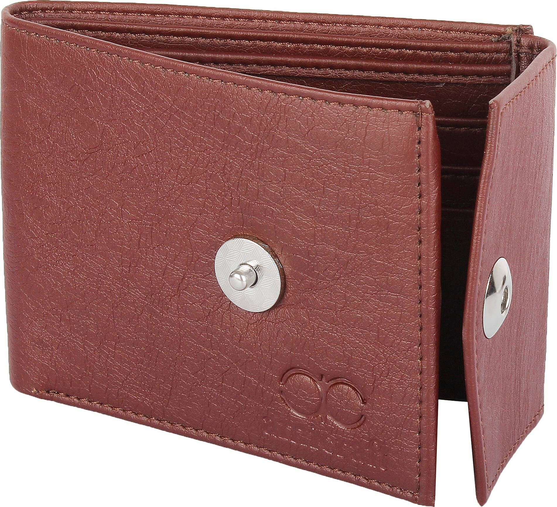     			Amicraft PU Solid Men's Regular Wallet With 8 Slots For Card ( Brown , Pack of 1 )