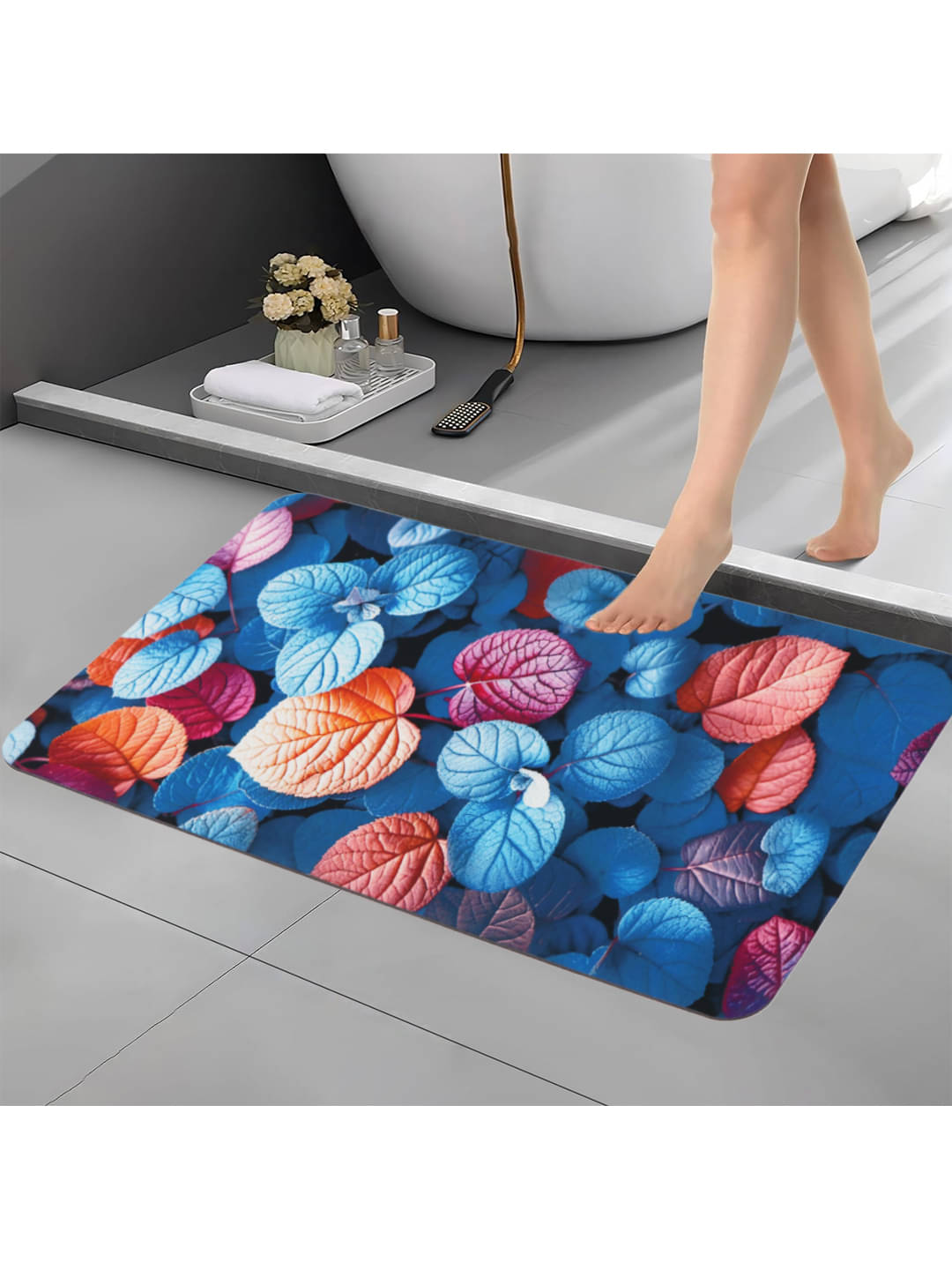     			BELLA TRUE Anti-skid Rubber Bath Mat Other Sizes cm ( Pack of 2 ) - Navy