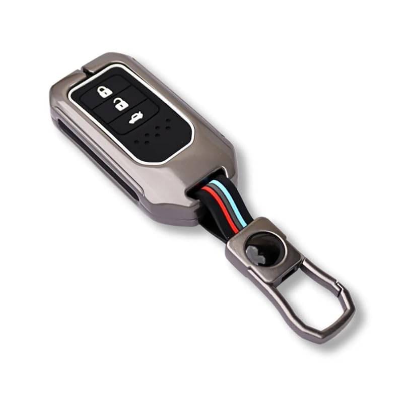 BKN Luxury Metal Soft Car Key Cover Shell with Keychain & Full Protection Compatible with Honda City, Amaze, WR-V, Jazz, Civic, BR-V, CR-V (3 Button Push Smart Key) BKN Luxury Metal Soft Car Key Cover Shell with Keychain & Full Protection Compatible with Honda City, Amaze, WR-V, Jazz, Civic, BR-V, CR-V (3 Button Push Smart Key)